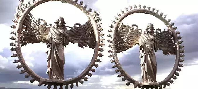 Christ Sunlight statue 2 designs 3D model