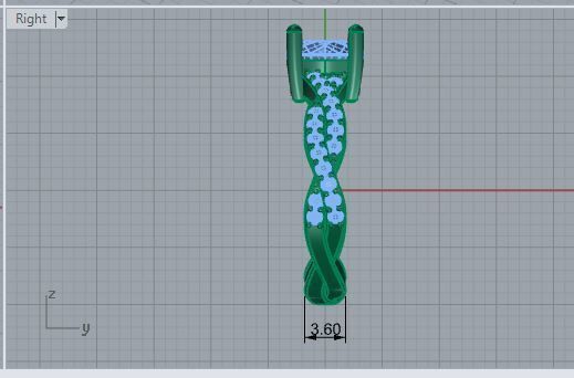 Textured Bridge Ring 1717 3D print model 3D print model_6