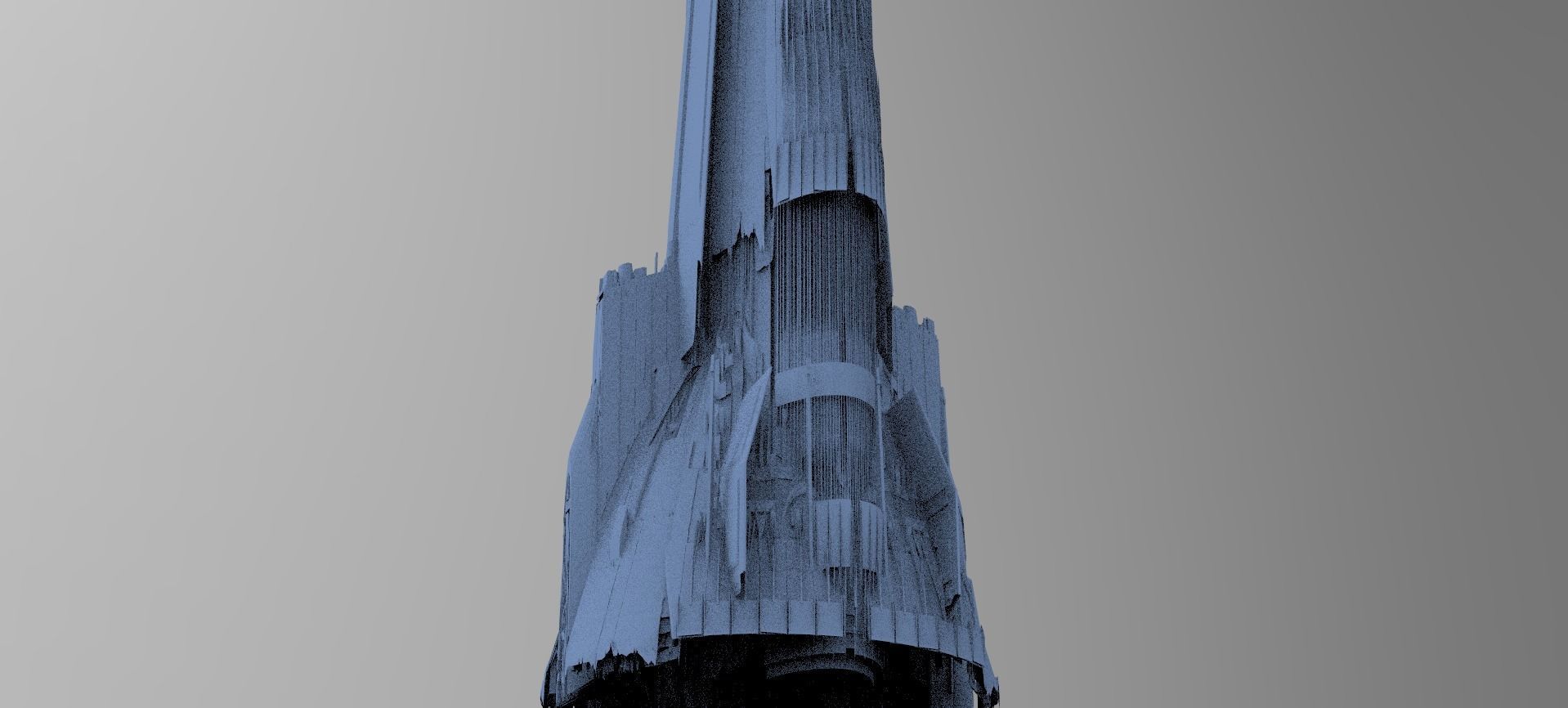 Jupiter Ruin launcher base ground structure 3D model_1