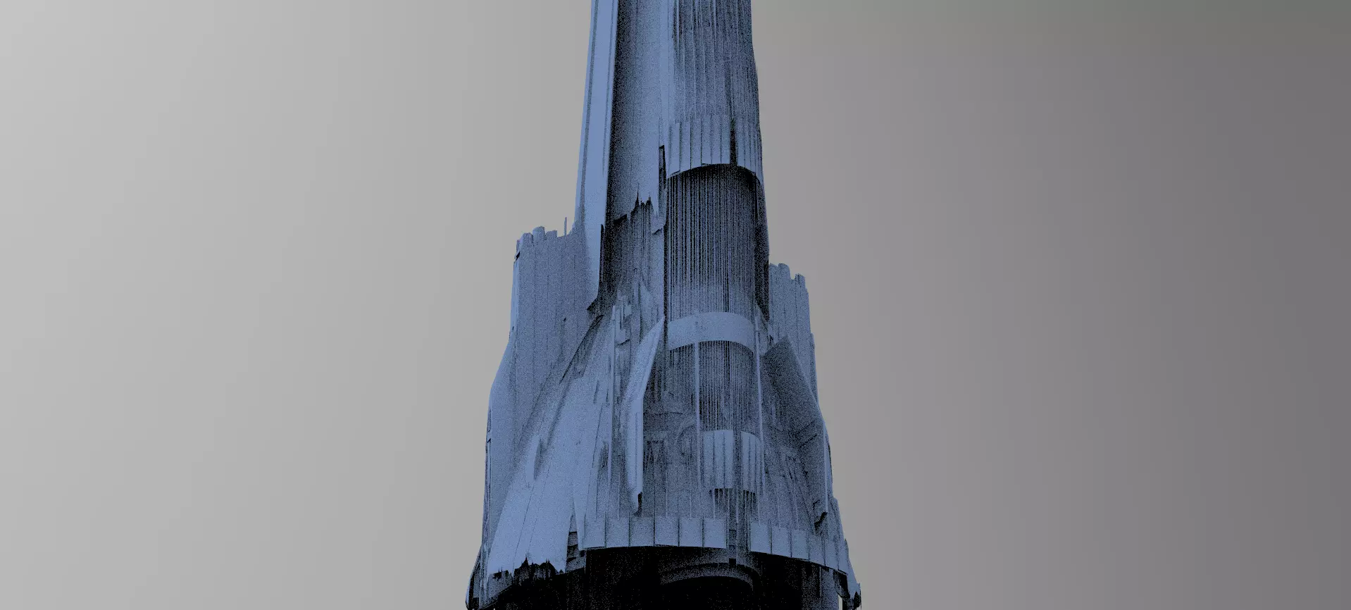 Jupiter Ruin launcher base ground structure 3D model_0