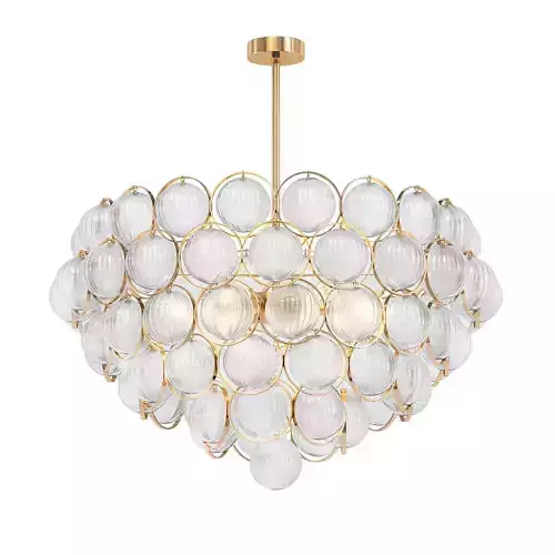 PARLOR chandelier with clear glass balls and gold finish
