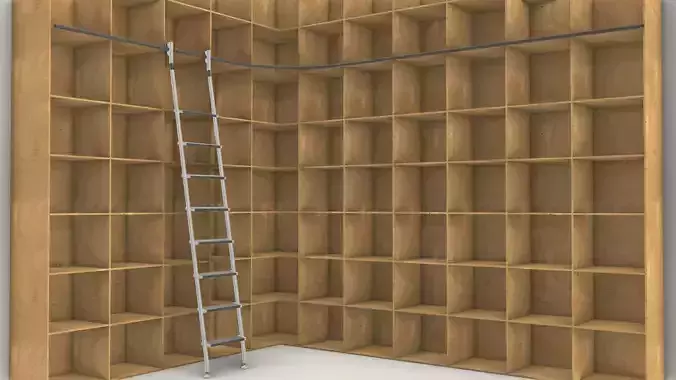 Sliding Ladder for Interior 3D model