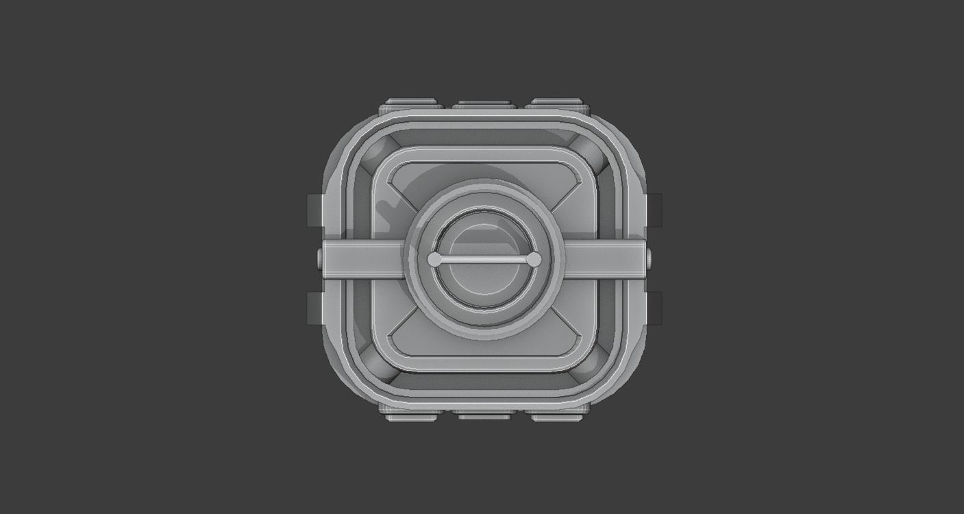 Sci Fi Crate model - Low Poly Free low-poly 3D model_2