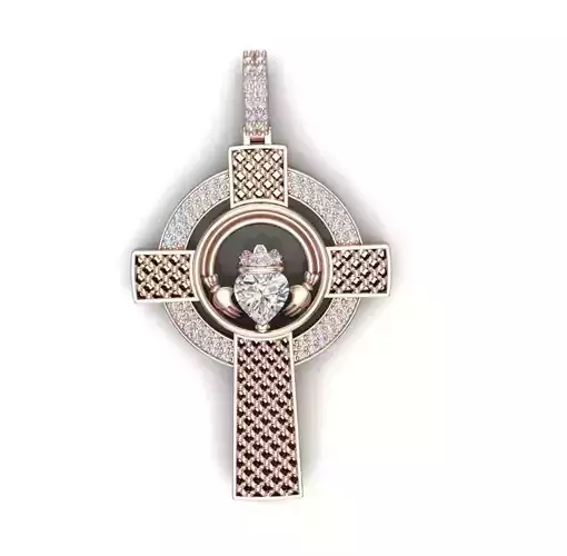 Cross pendant 3D printed model