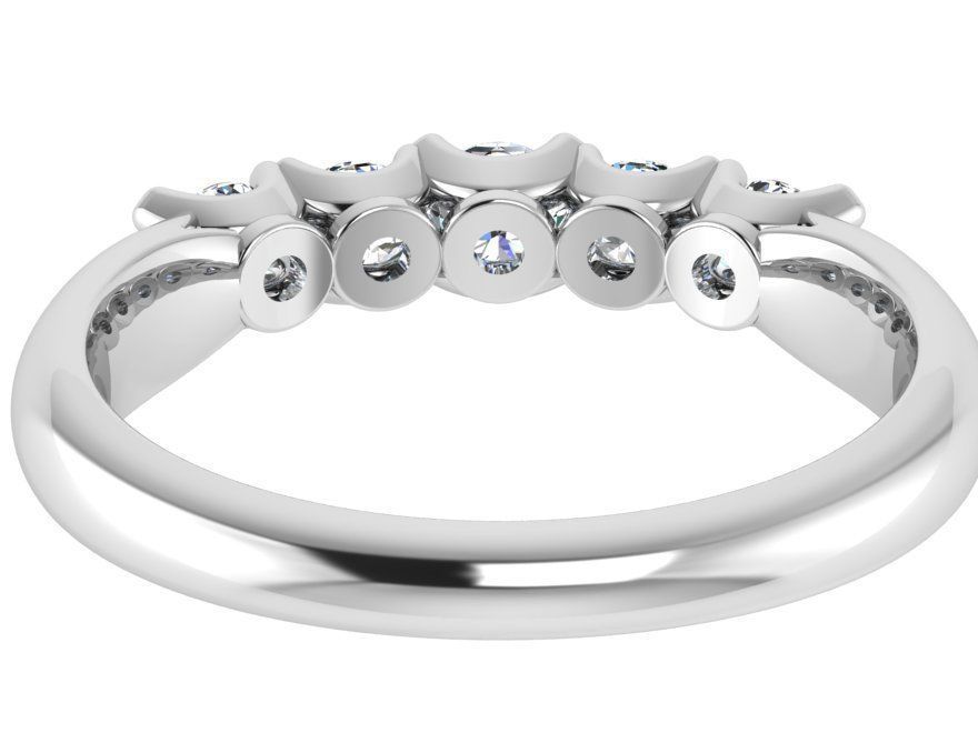 Round Diamond Band 1725 3D print model 3D print model_3
