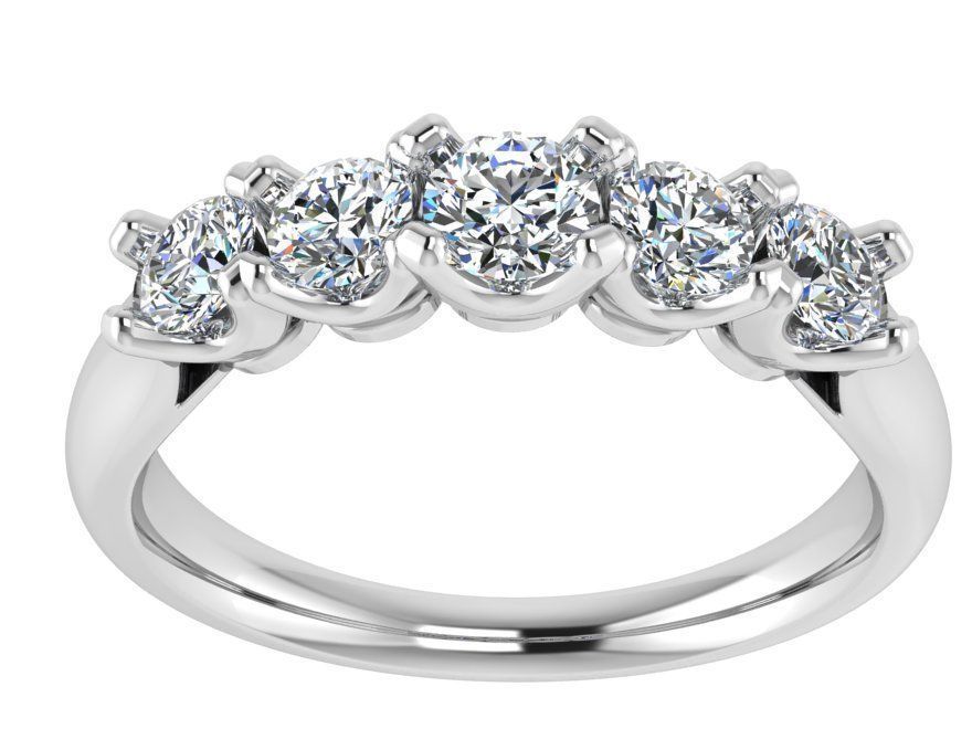 Round Diamond Band 1725 3D print model 3D print model_2