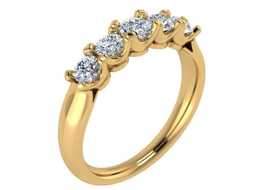 Round Diamond Band 1725 3D print model 3D print model_1