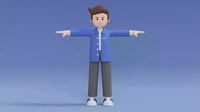 Minimal Man Cartoon Character 2