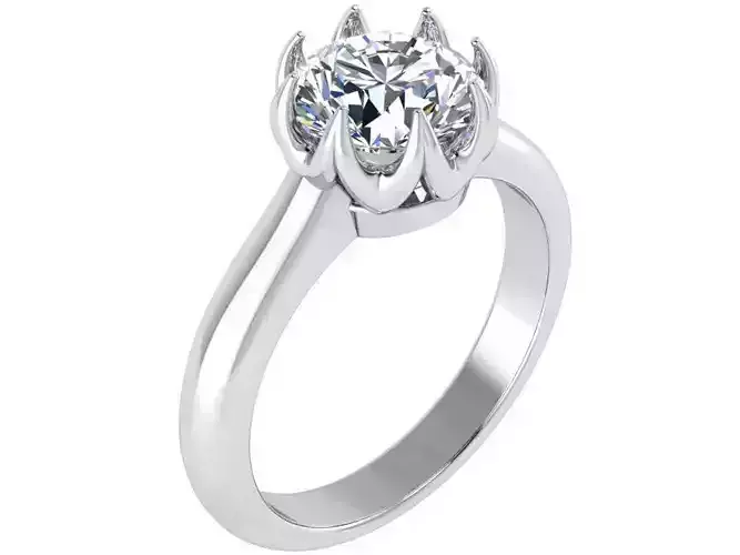 Oval Cluster Ring 1727 3D print model