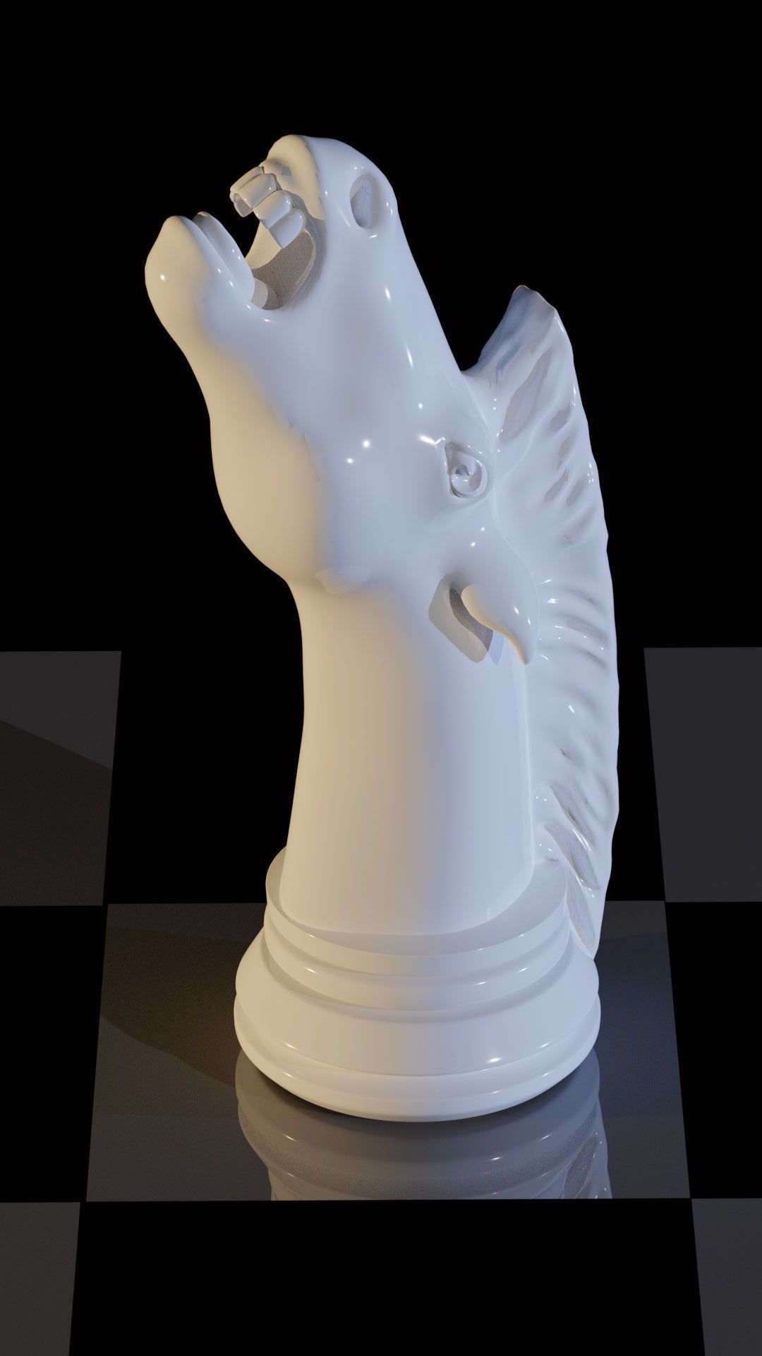 chess knight 3D printing 3D model_2