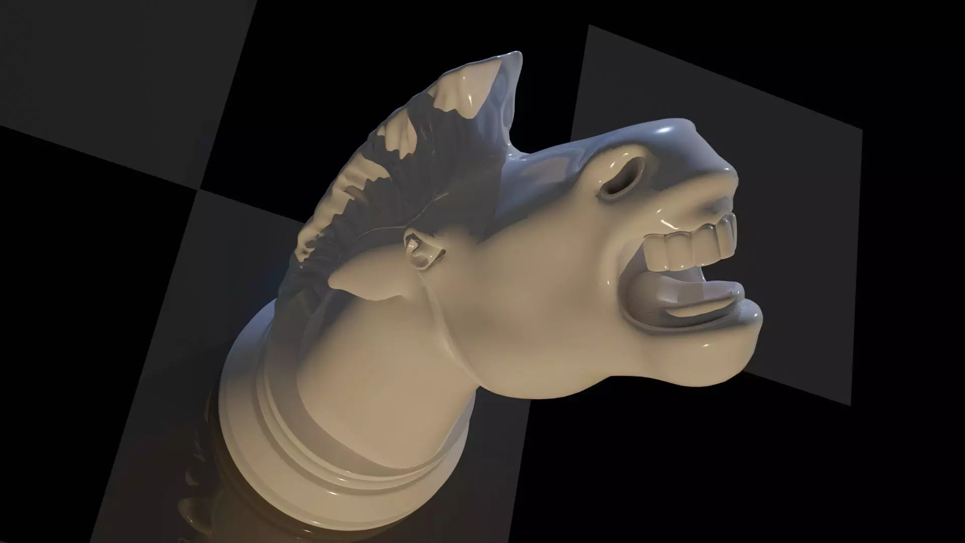 chess knight 3D printing 3D model_0