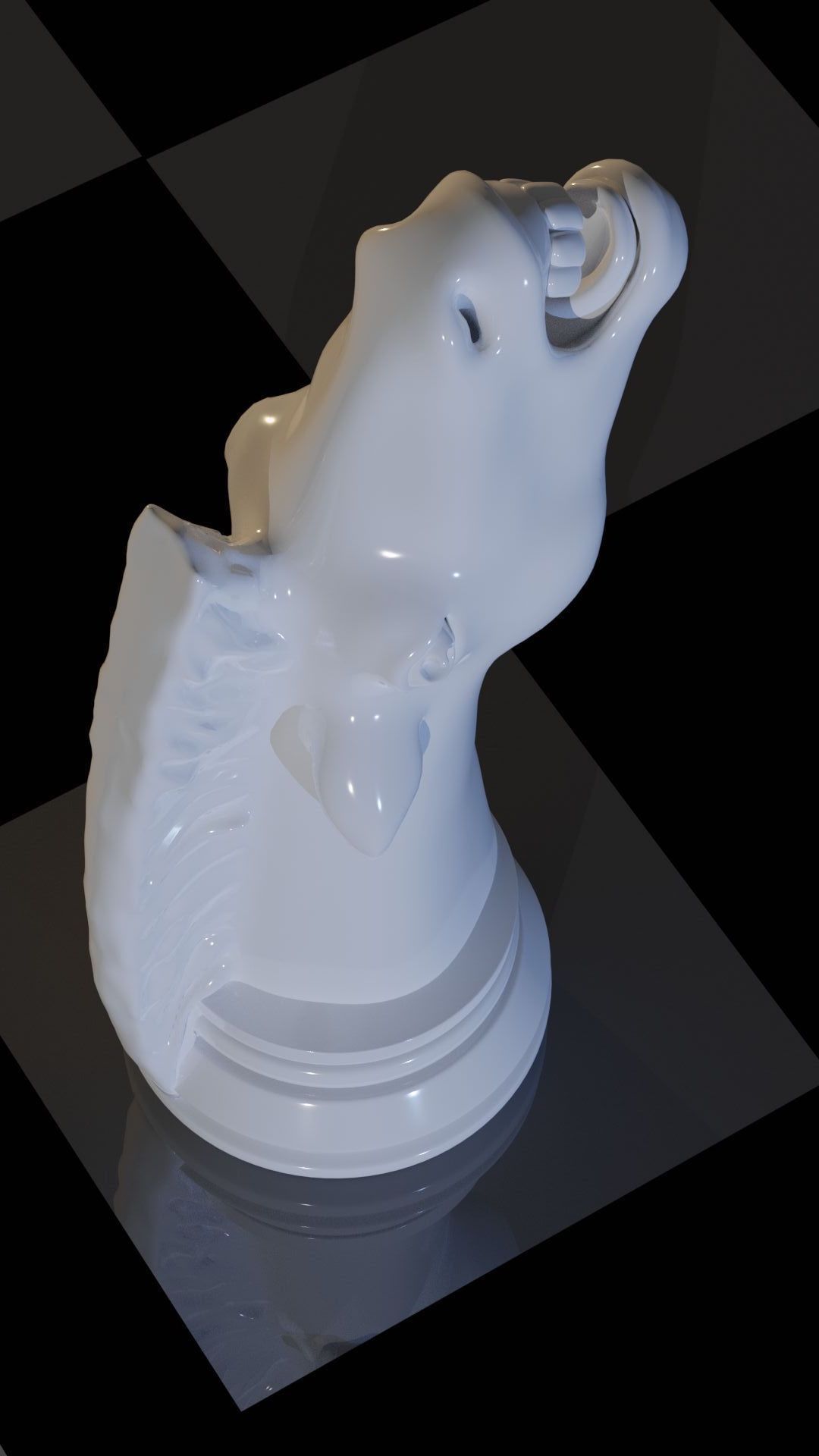 chess knight 3D printing 3D model_5