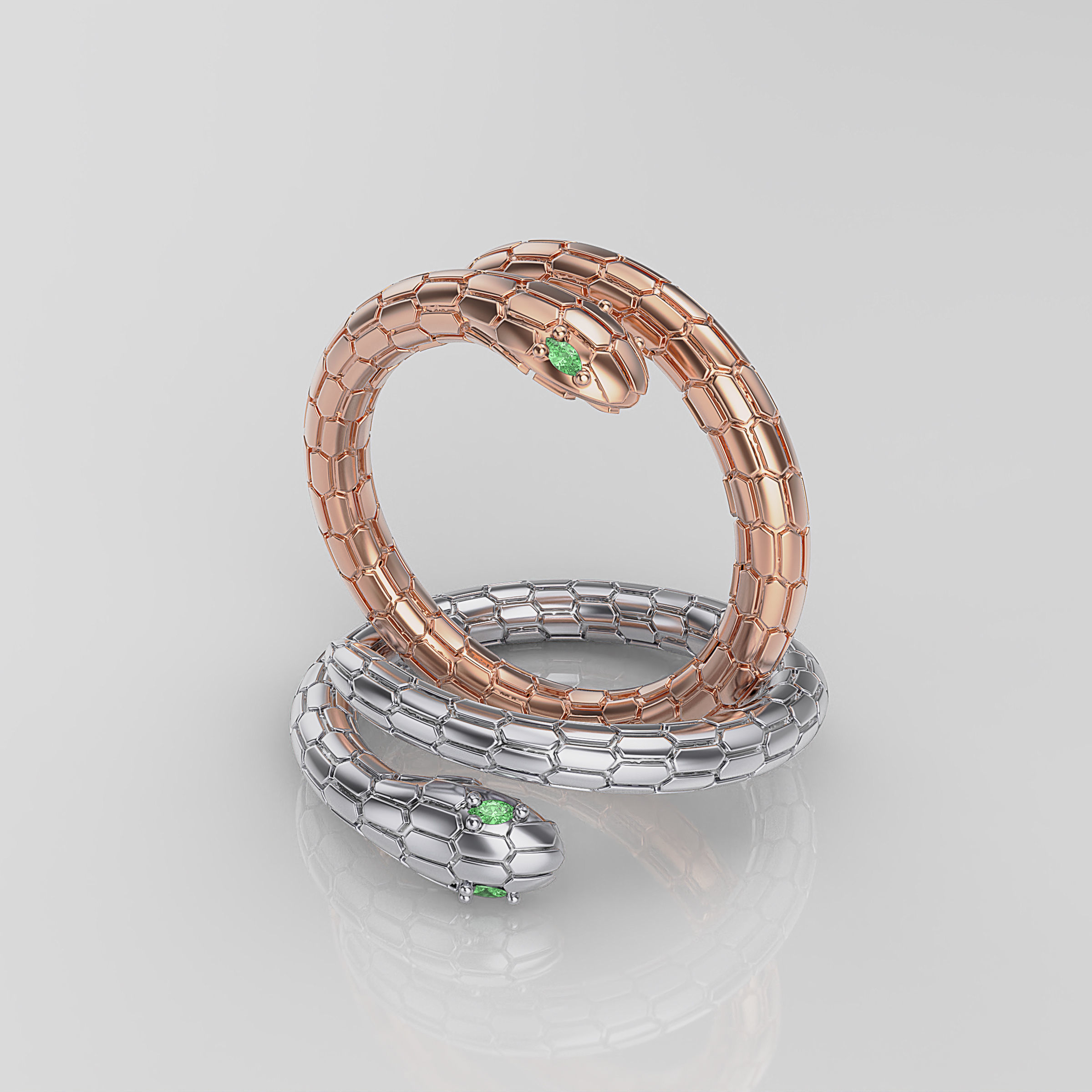 Snake Ring  3D print model_8