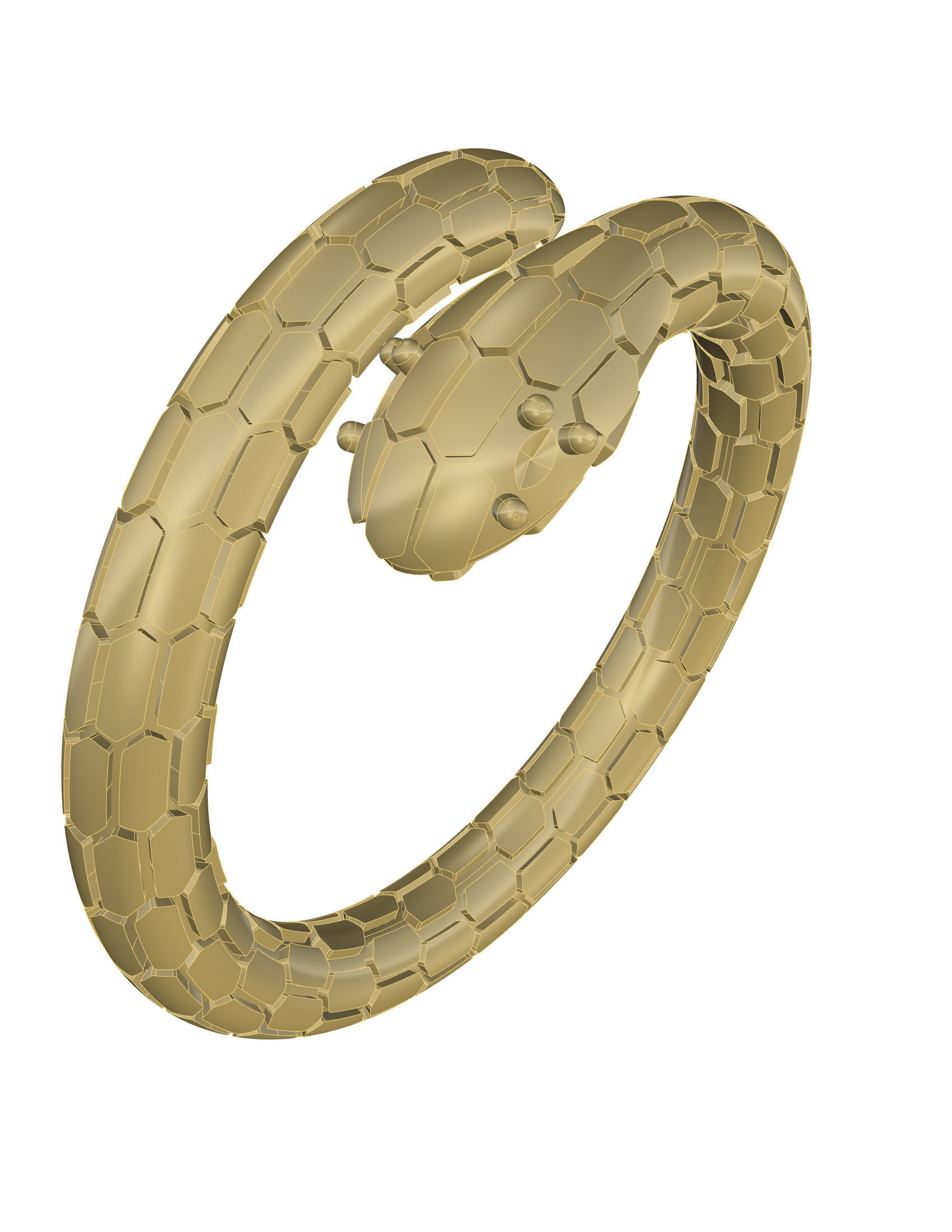 Snake Ring  3D print model_16