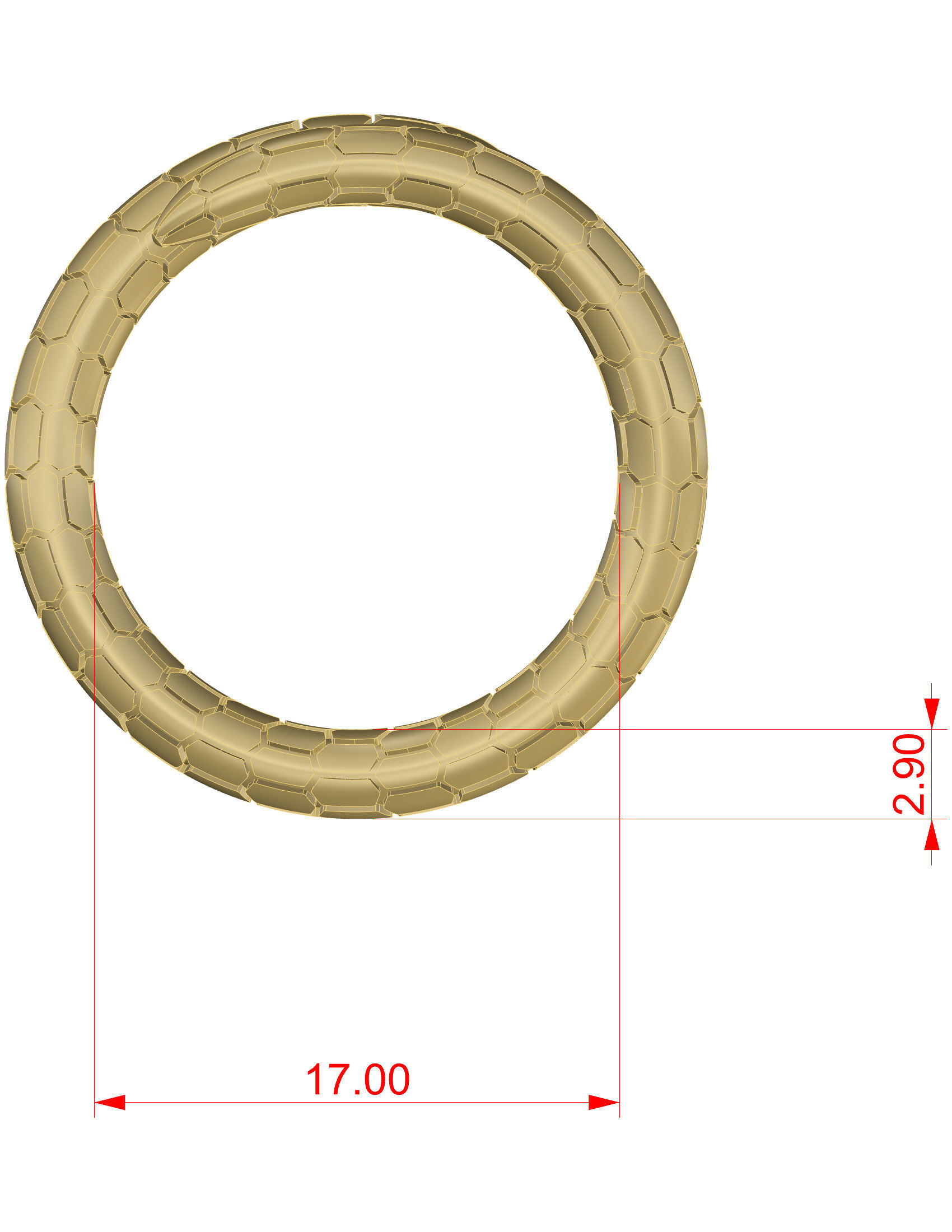 Snake Ring  3D print model_17