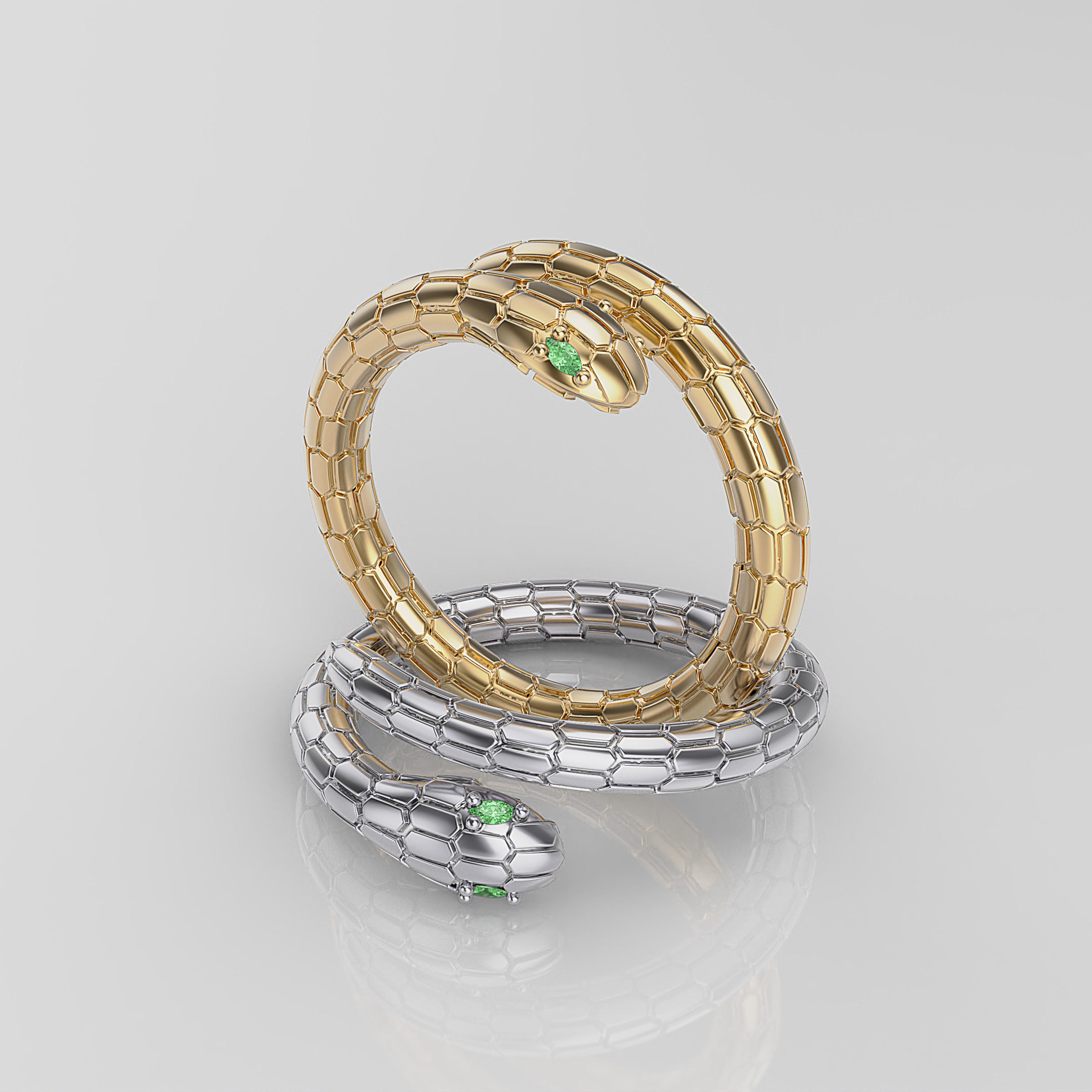 Snake Ring  3D print model_9