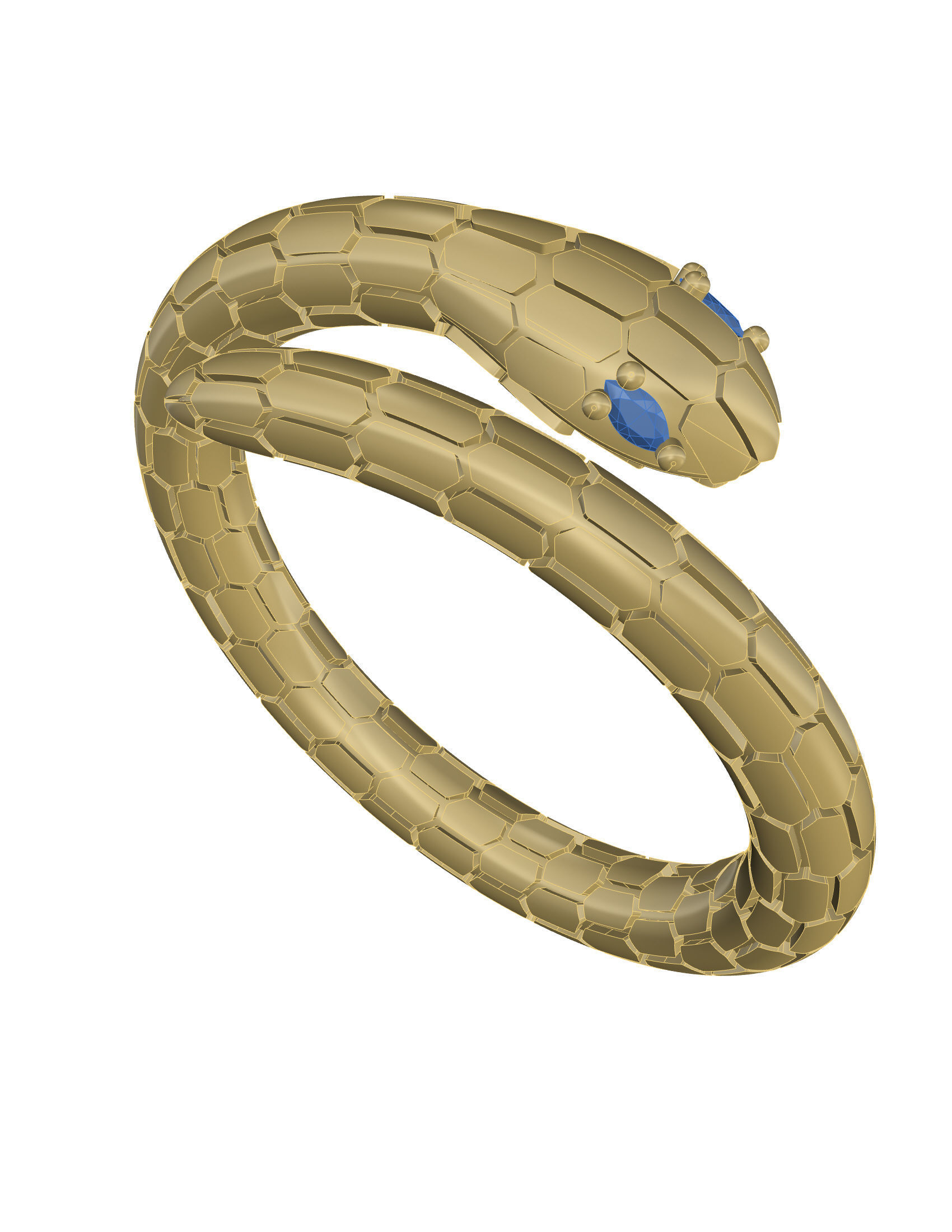Snake Ring  3D print model_2