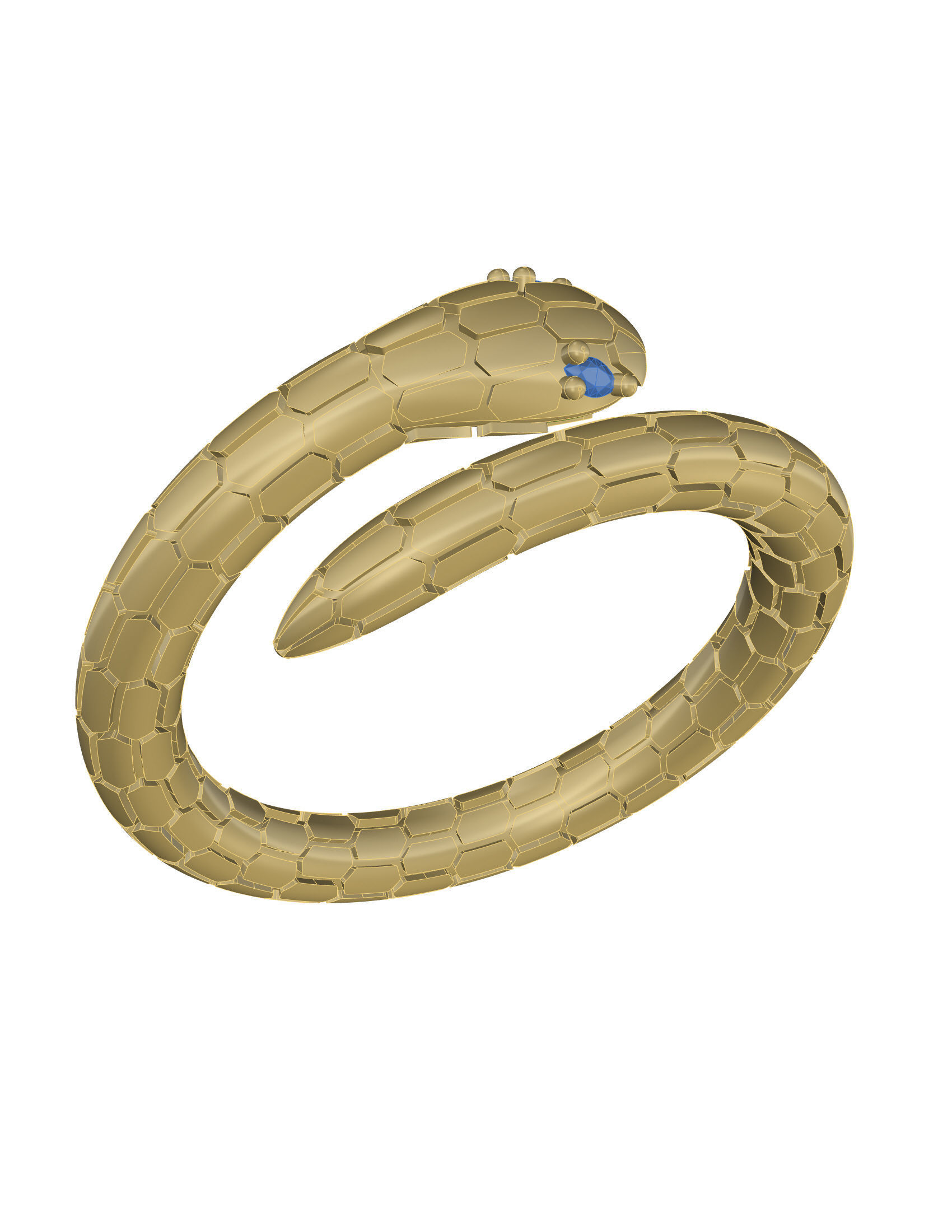 Snake Ring  3D print model_3