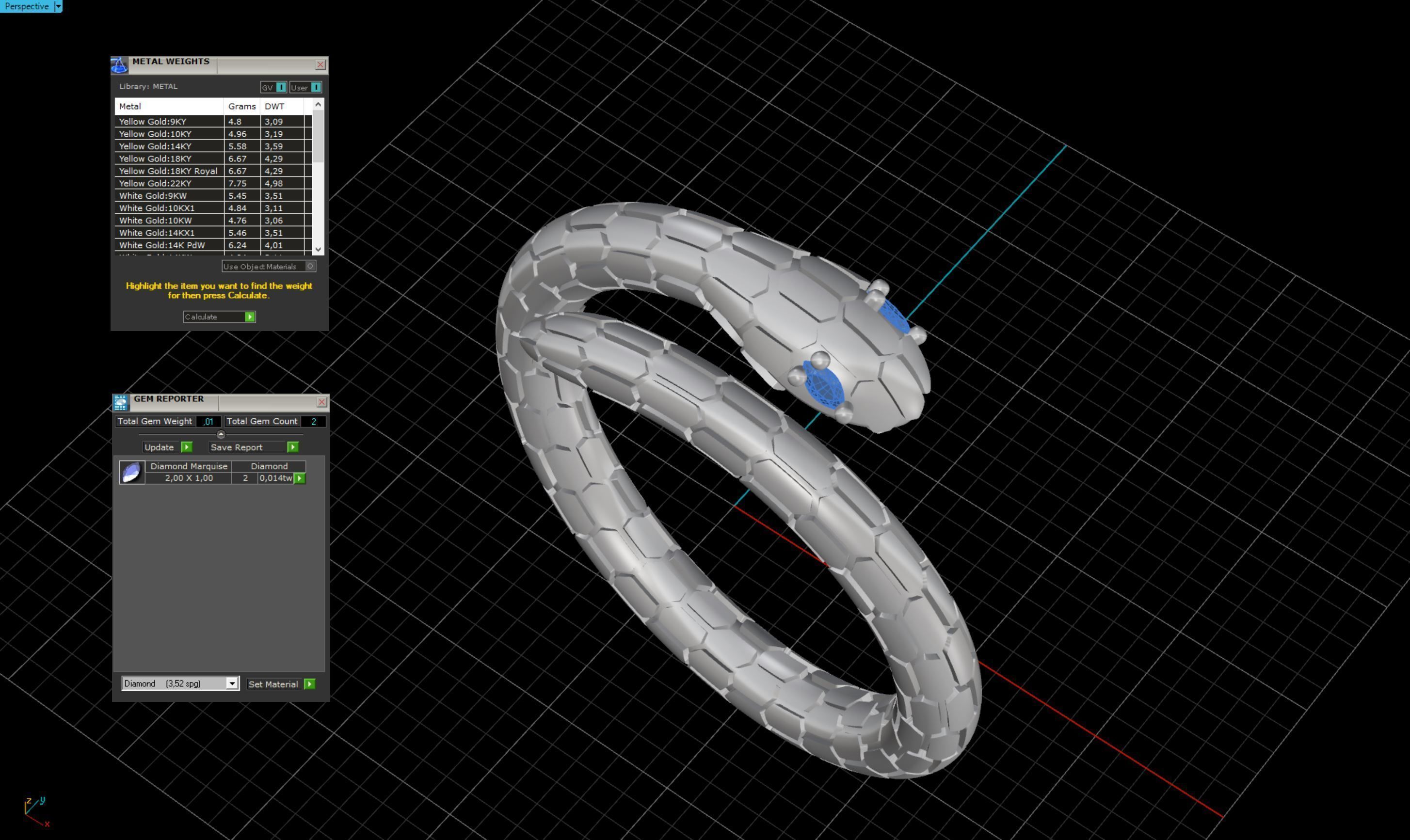 Snake Ring  3D print model_19