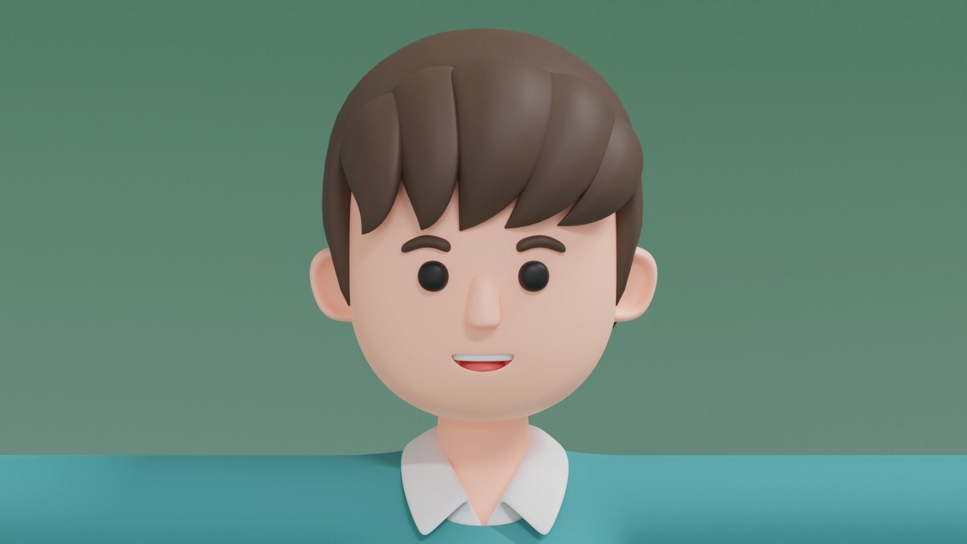 Minimal Man Cartoon Character 3 3D model_5