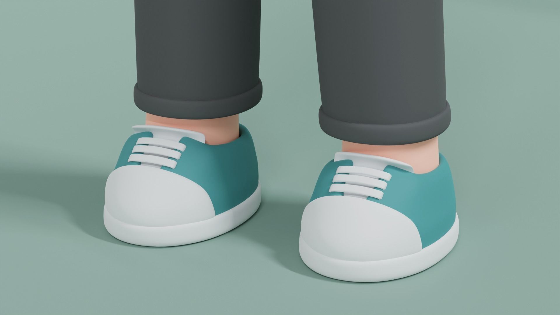 Minimal Man Cartoon Character 3 3D model_6