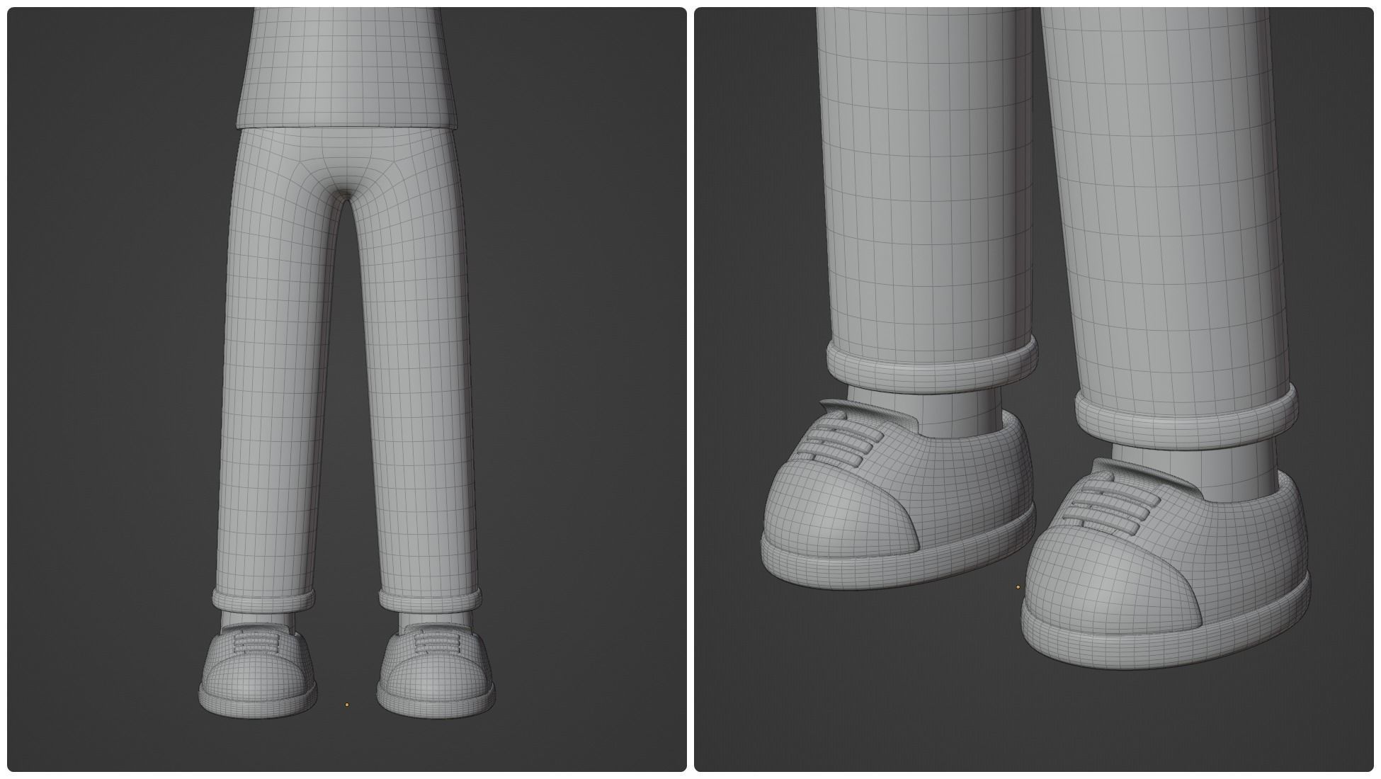 Minimal Man Cartoon Character 3 3D model_16