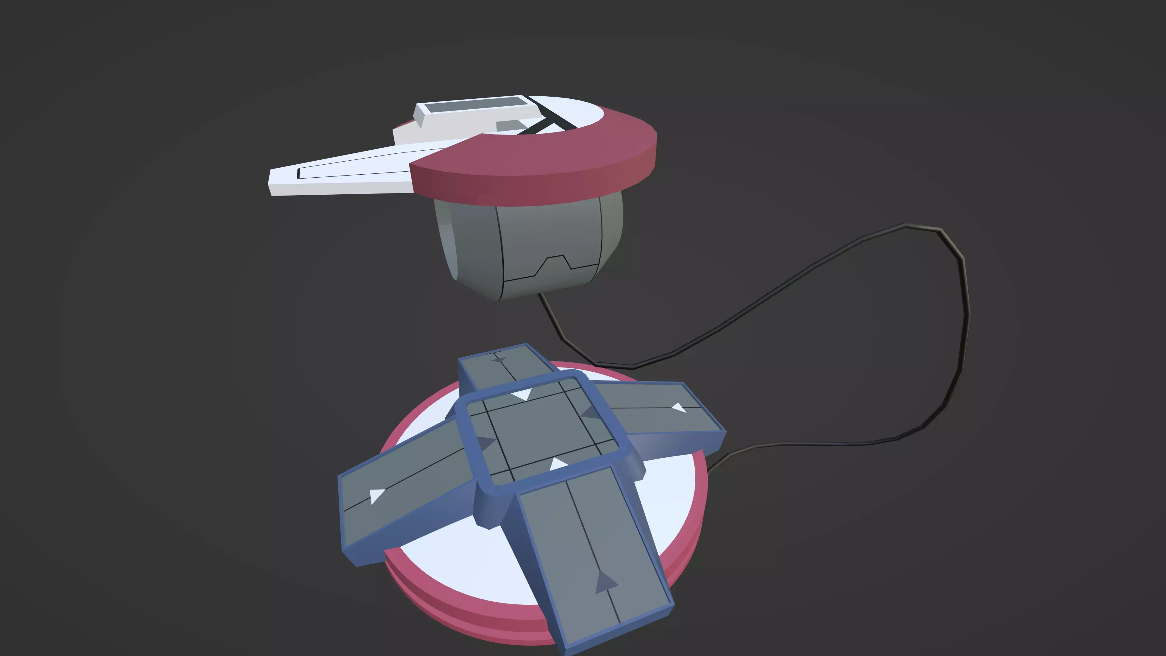 Duelist Kingdom Duel Disk Low-poly 3D model_0