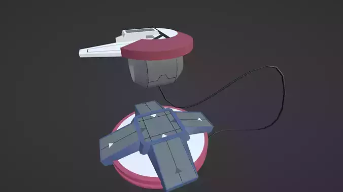Duelist Kingdom Duel Disk Low-poly 3D model