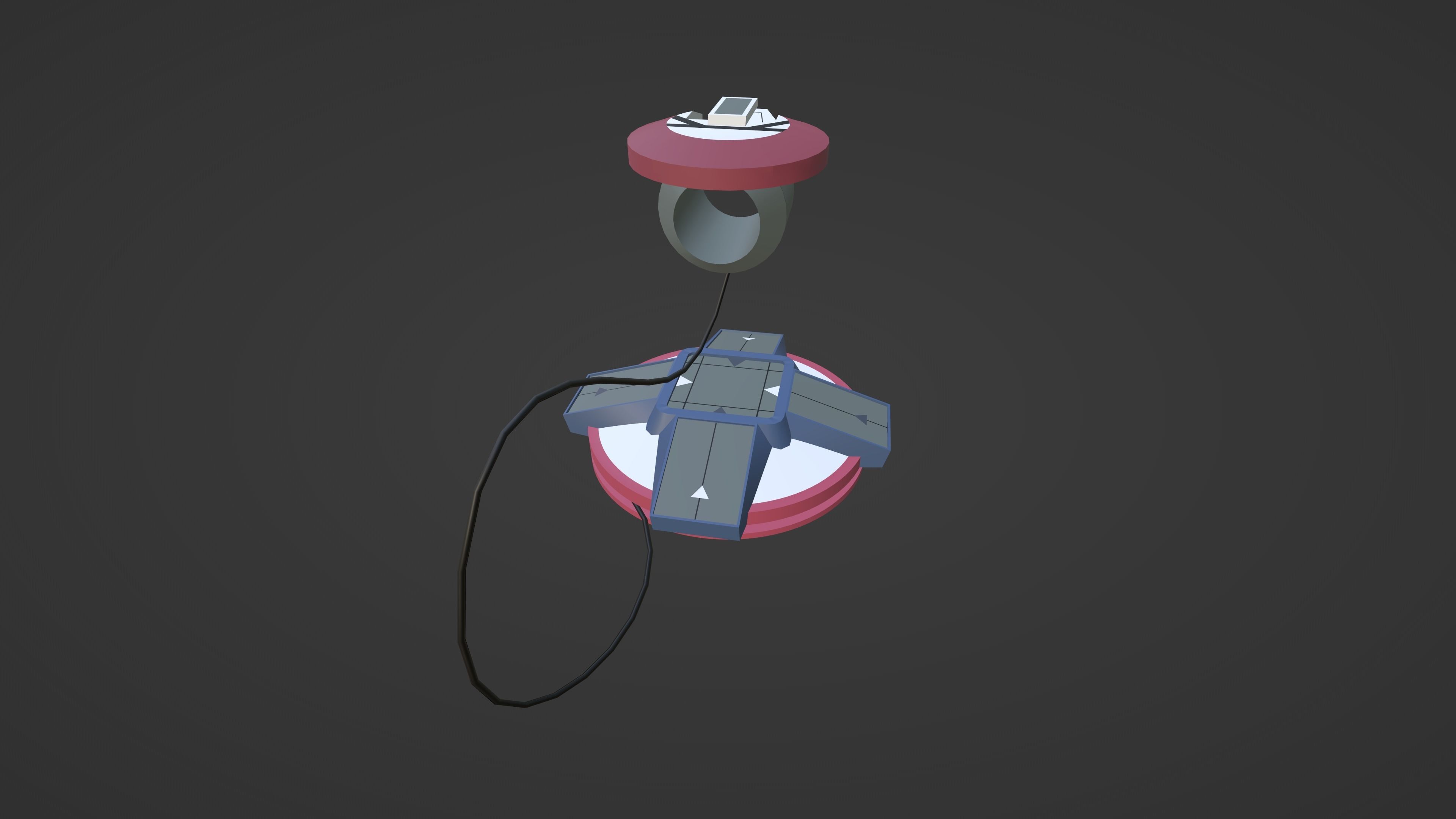 Duelist Kingdom Duel Disk Low-poly 3D model_1