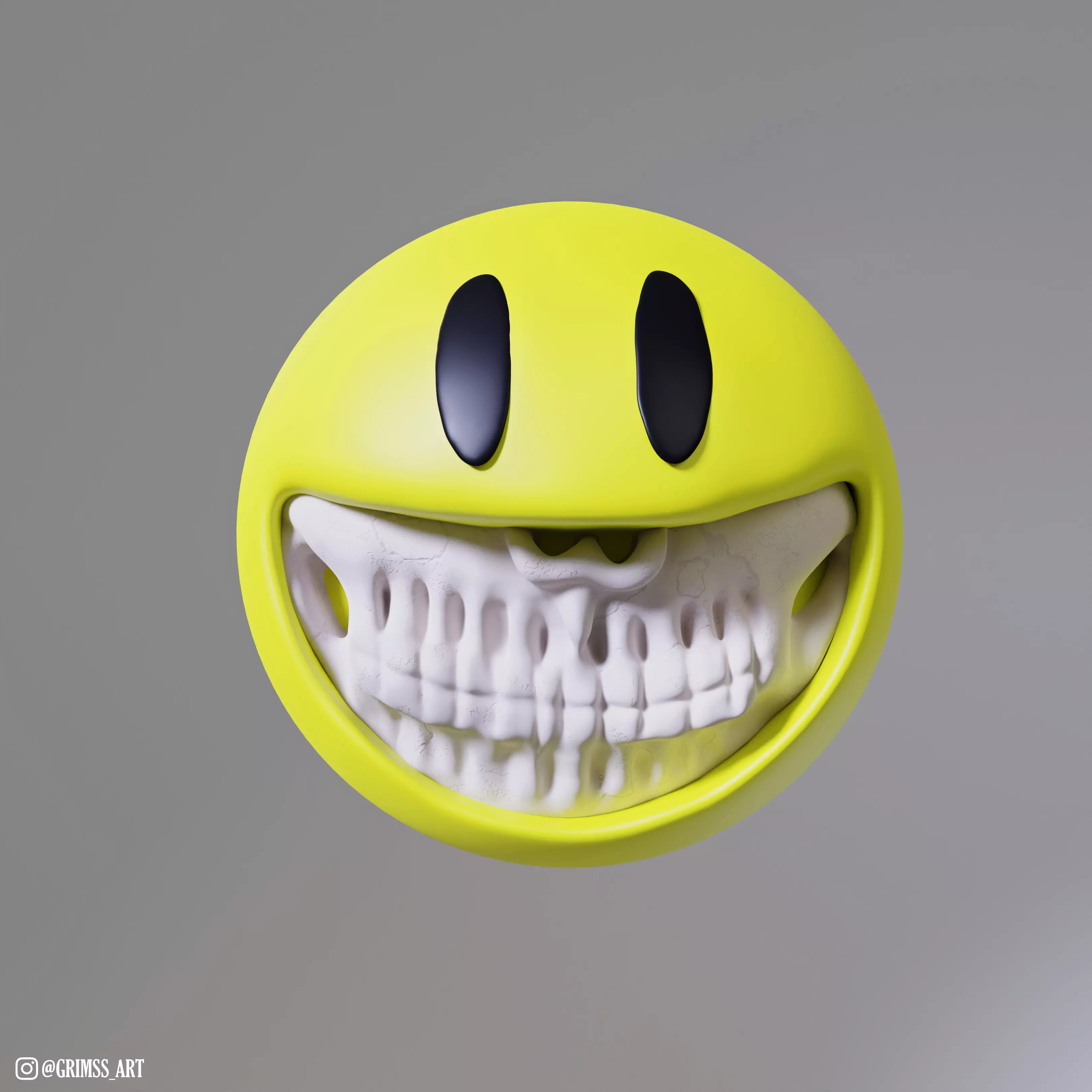 Ron English Grin 3D Model Low-poly 3D model_0