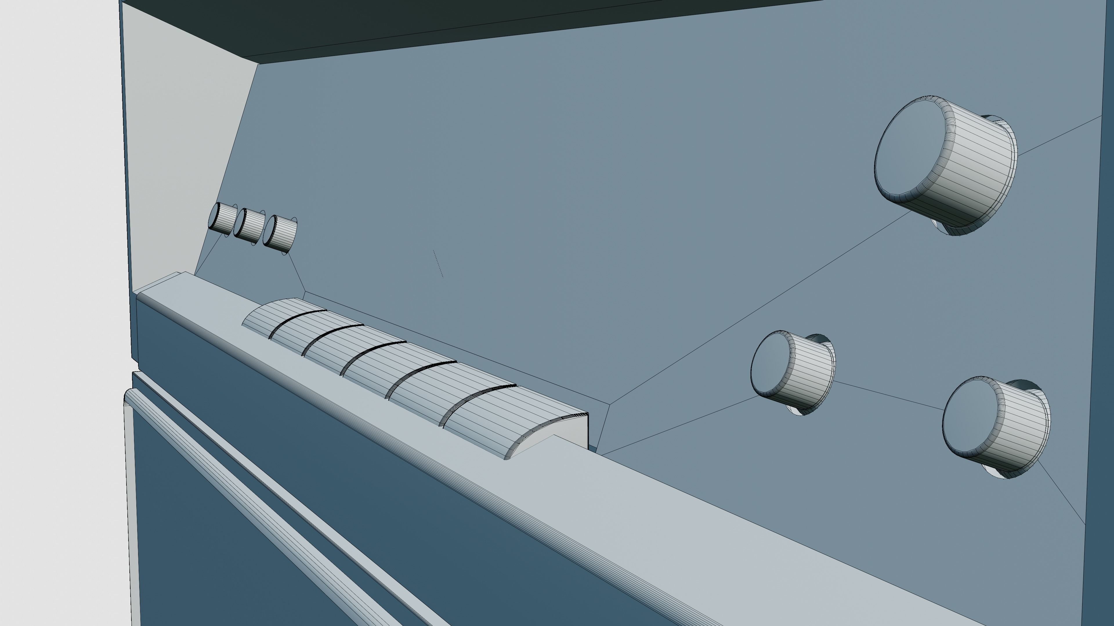 Audio System Low-poly 3D model_9