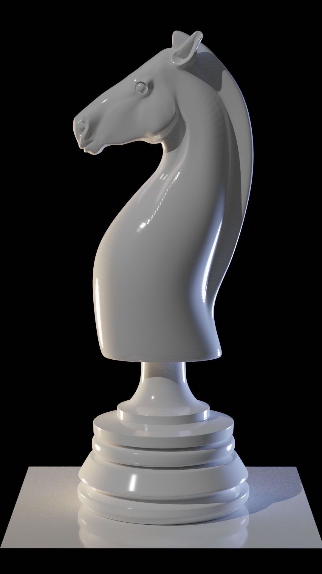 Chess knight 3D printing 3D model_4
