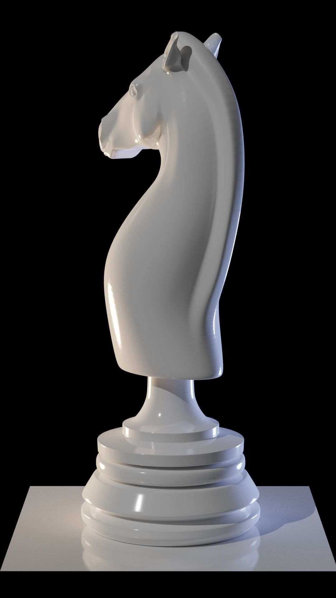 Chess knight 3D printing 3D model_3