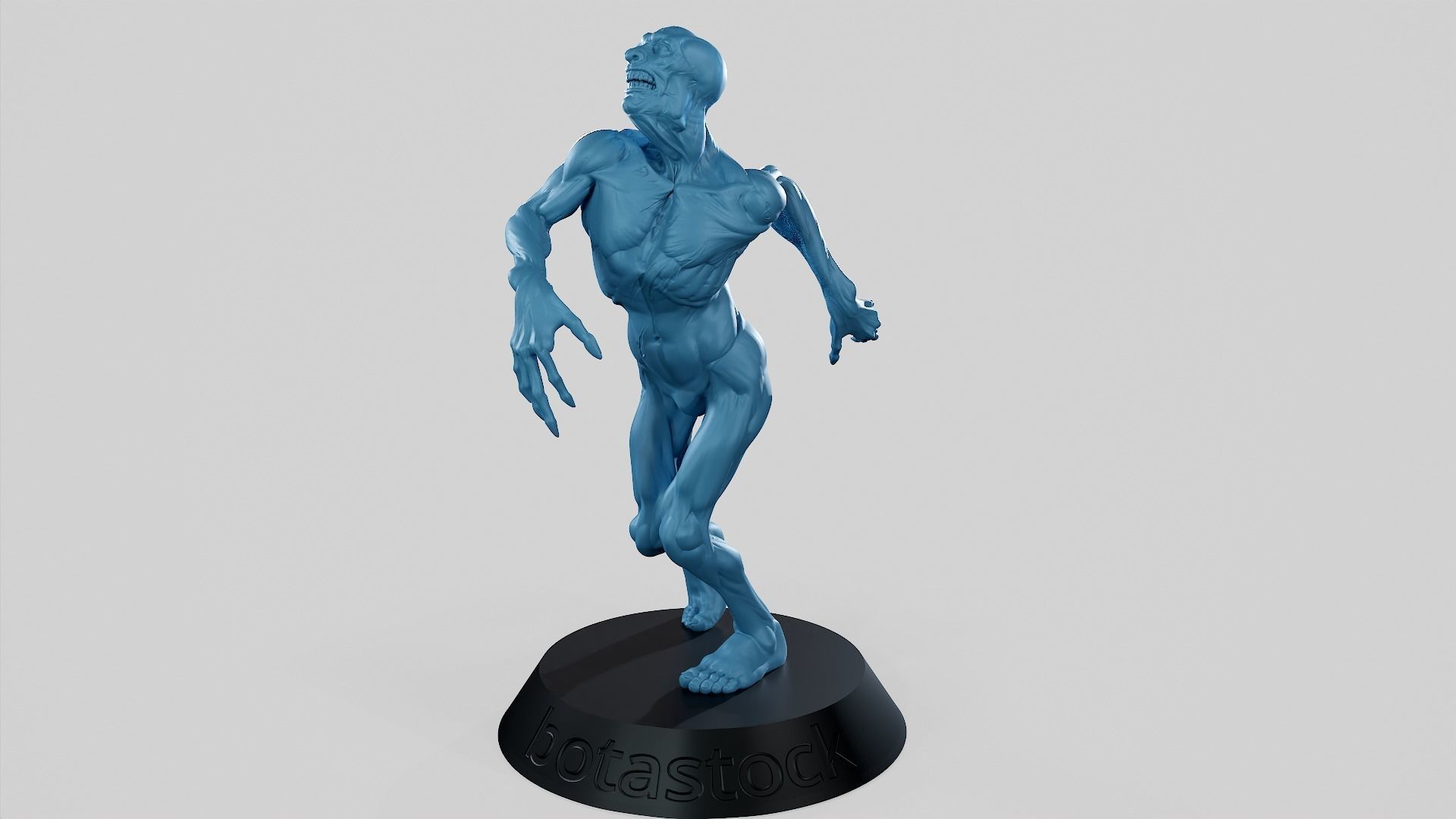 Zombie Undead Pose 01 3D print model 3D print model_7