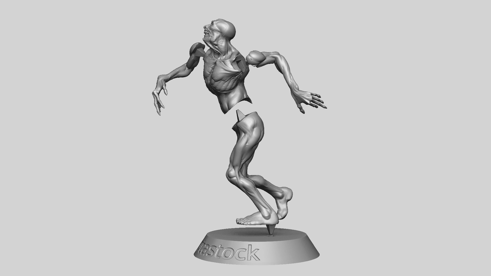 Zombie Undead Pose 01 3D print model 3D print model_22