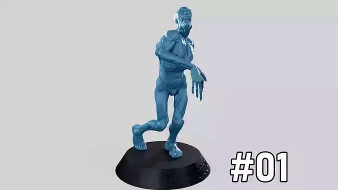 Zombie Undead Pose 01 3D print model 3D print model