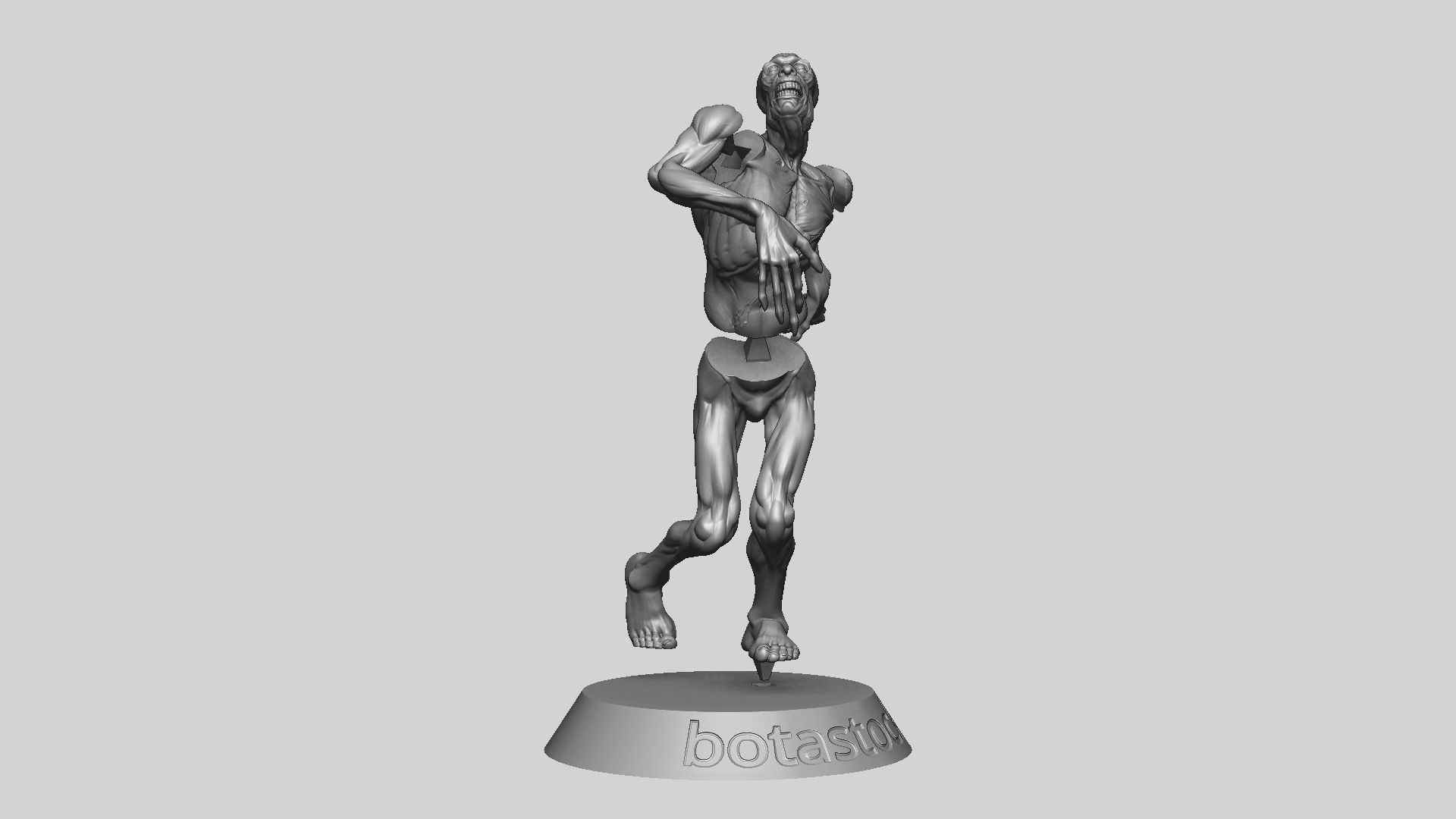 Zombie Undead Pose 01 3D print model 3D print model_18