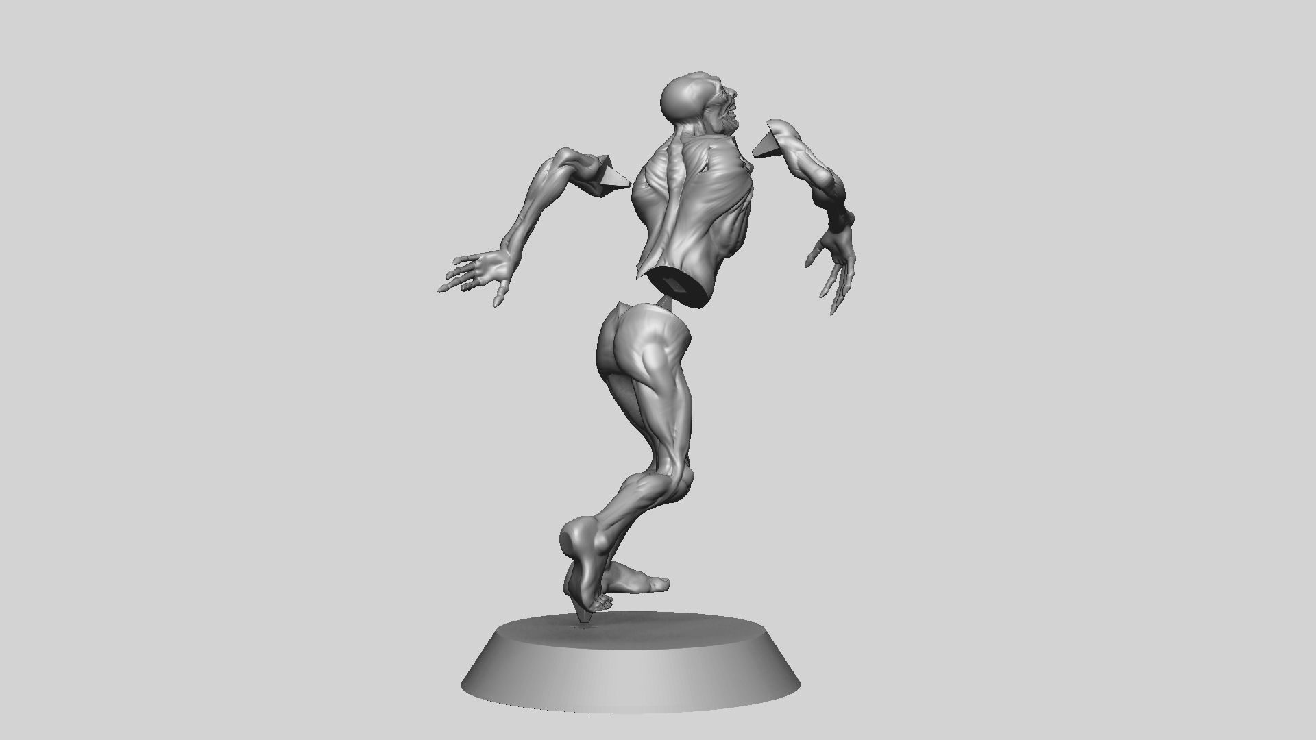 Zombie Undead Pose 01 3D print model 3D print model_29