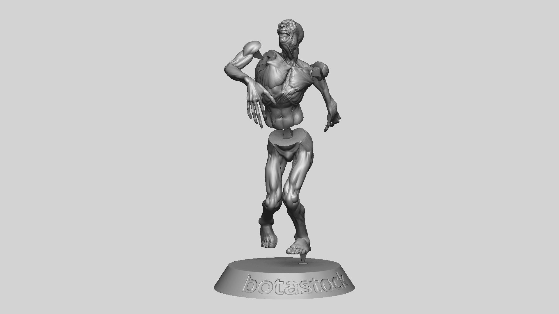 Zombie Undead Pose 01 3D print model 3D print model_19