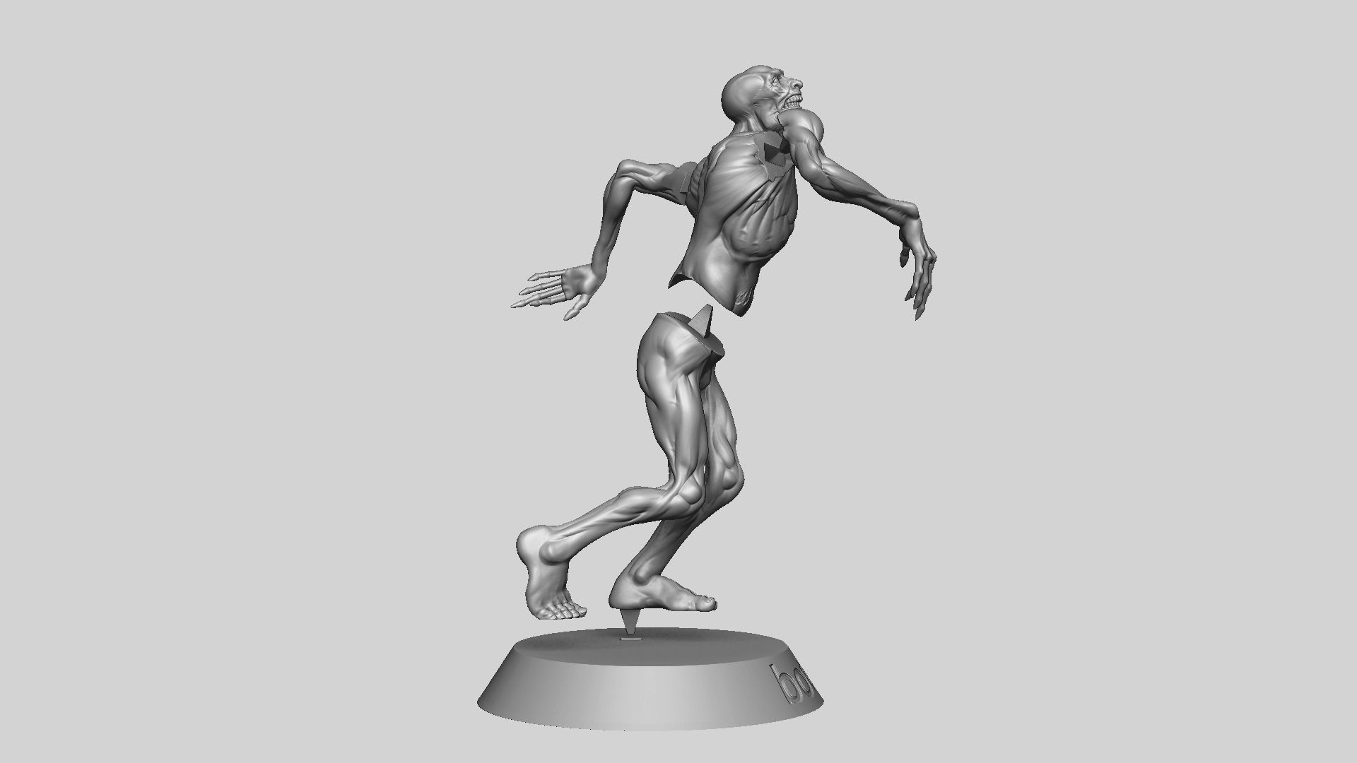 Zombie Undead Pose 01 3D print model 3D print model_31