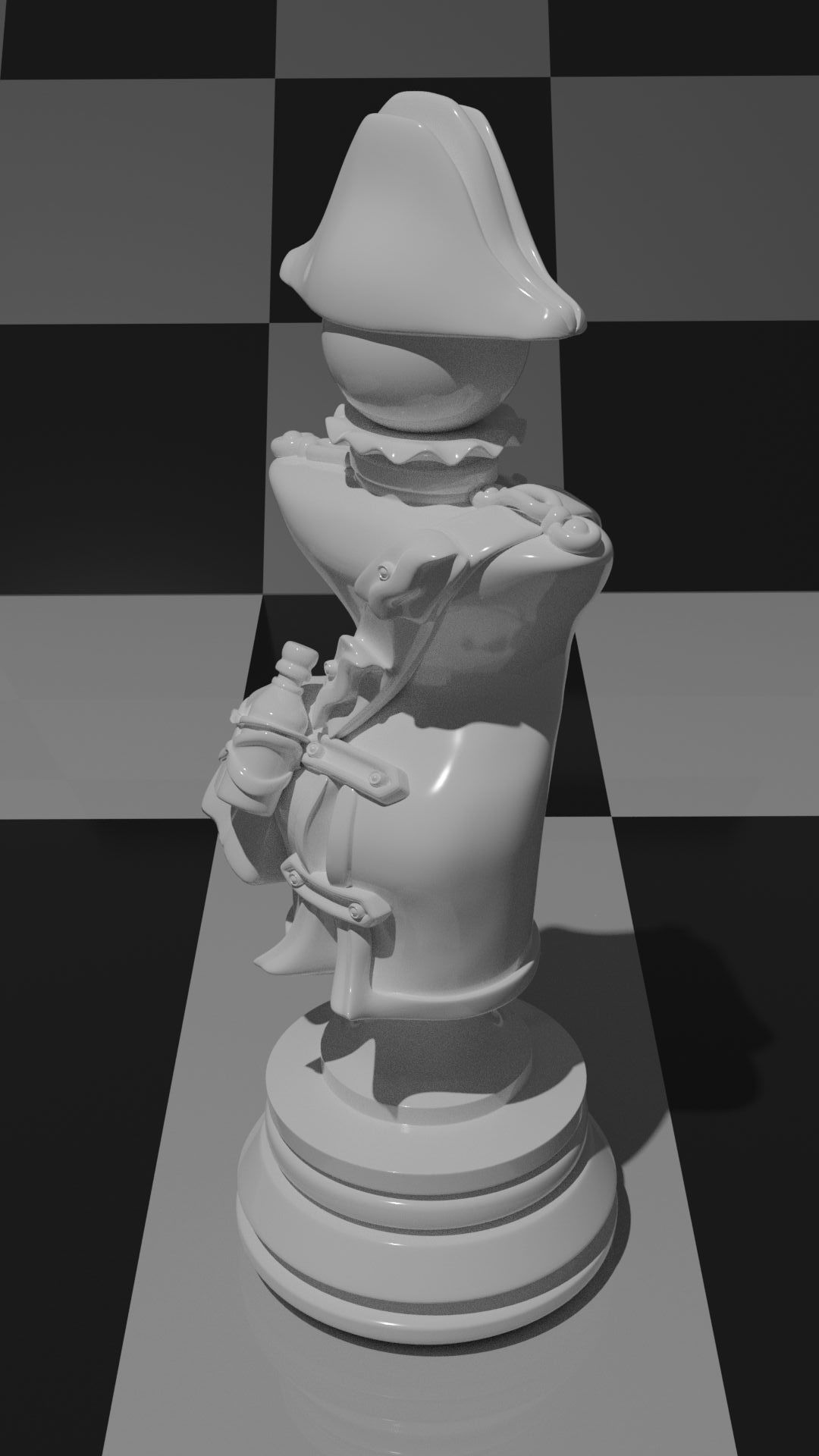 Bishop stylized military uniform XVII-XVIII  3D model_3