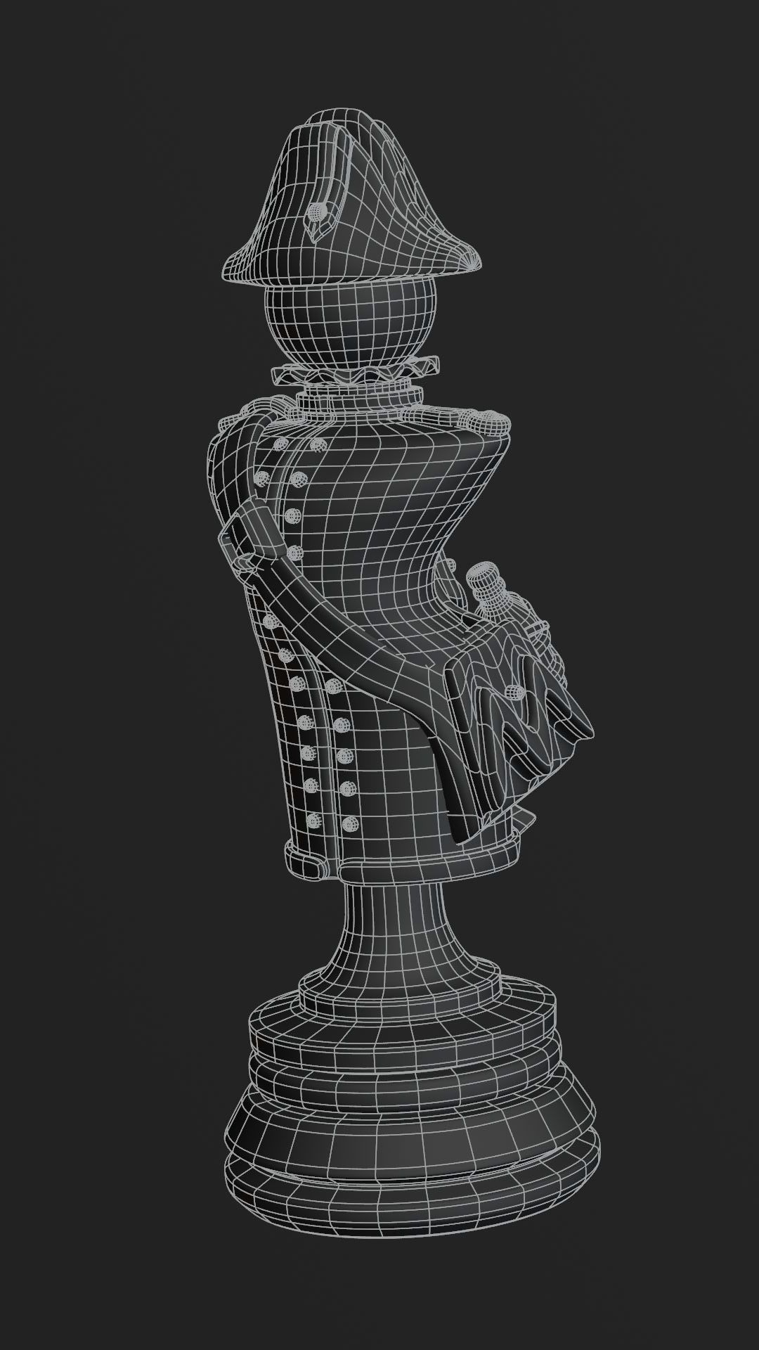 Bishop stylized military uniform XVII-XVIII  3D model_5