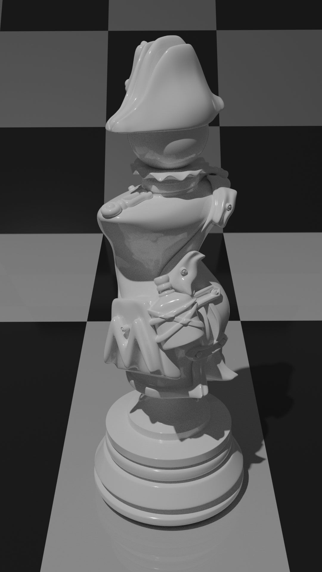 Bishop stylized military uniform XVII-XVIII  3D model_7