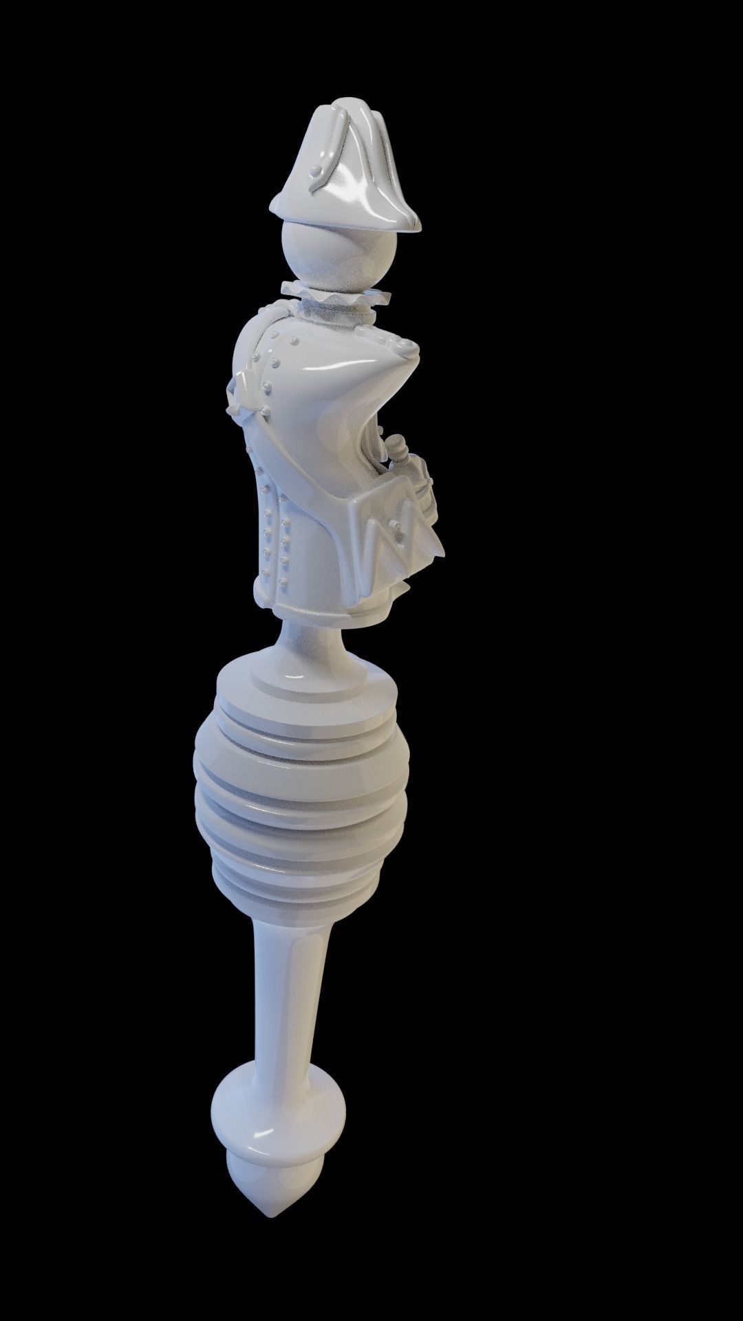 Bishop stylized military uniform XVII-XVIII  3D model_1