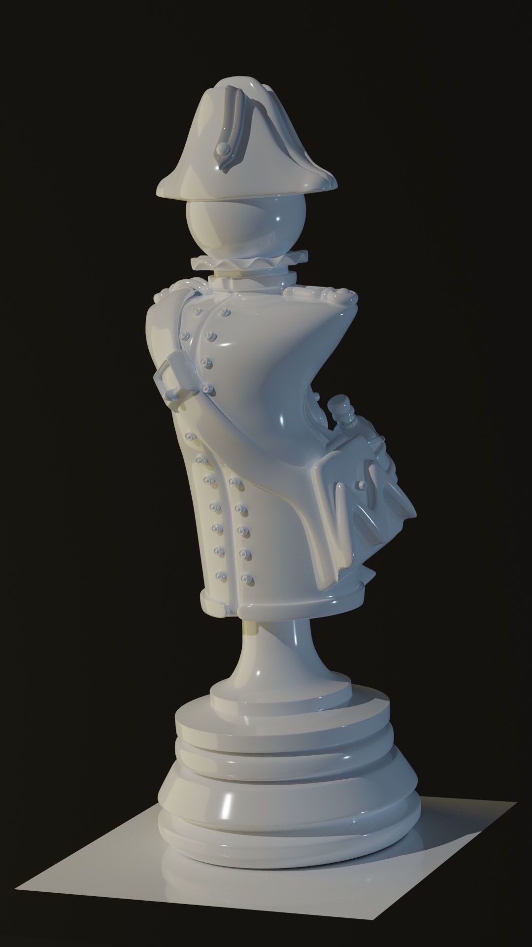 Bishop stylized military uniform XVII-XVIII  3D model_4