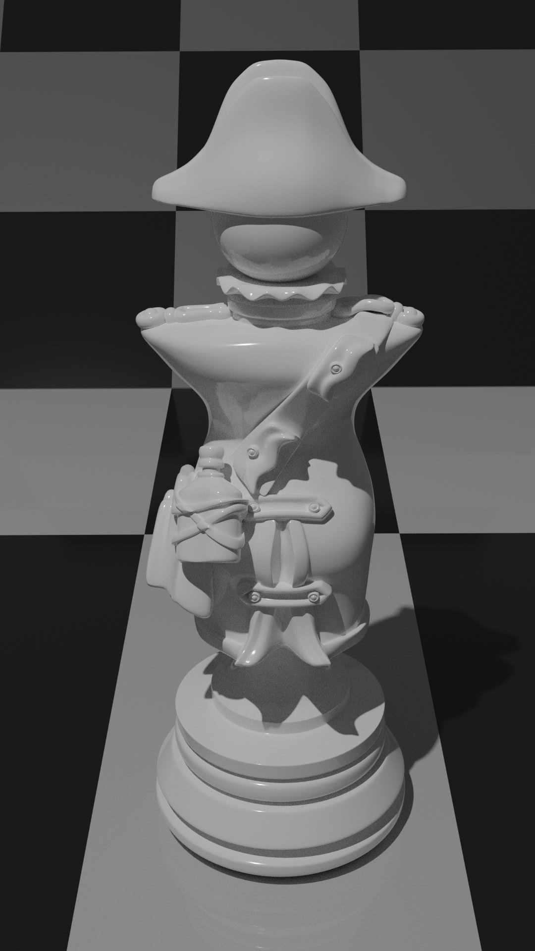 Bishop stylized military uniform XVII-XVIII  3D model_2