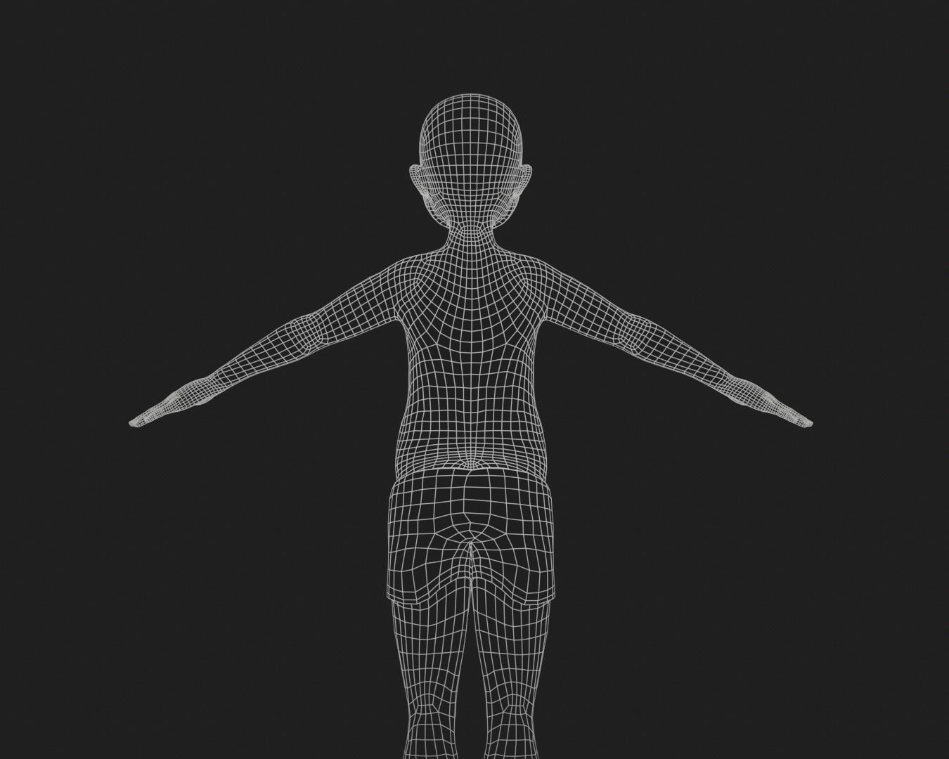 cartoon rigged  boy Low-poly 3D model_11