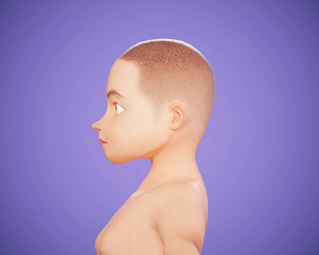 cartoon rigged  boy Low-poly 3D model_6