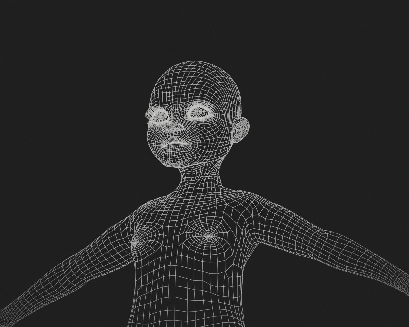 cartoon rigged  boy Low-poly 3D model_13