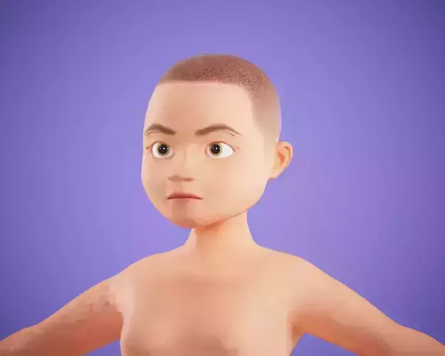 cartoon rigged  boy